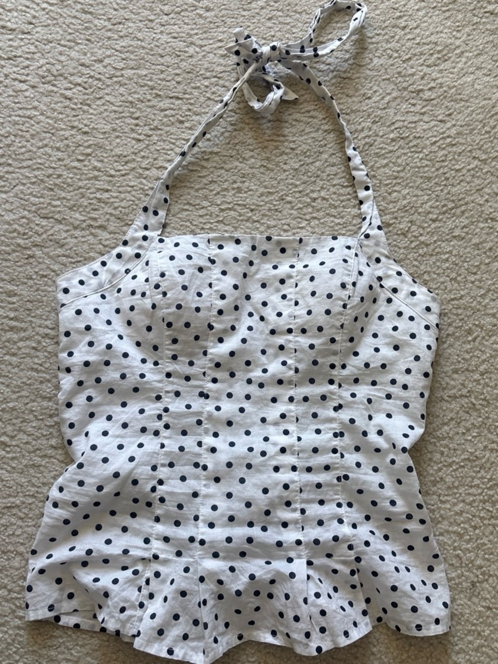 Hollister polka dot halter built in bra top